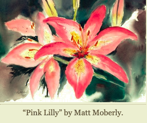 this image shows pink lilly by matt moberly for first friday art